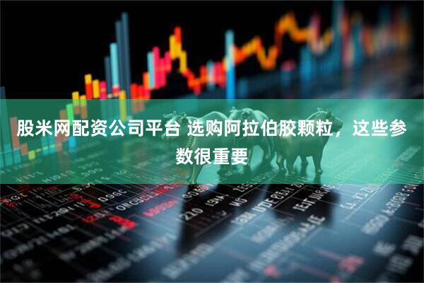 股米网配资公司平台 选购阿拉伯胶颗粒，这些参数很重要